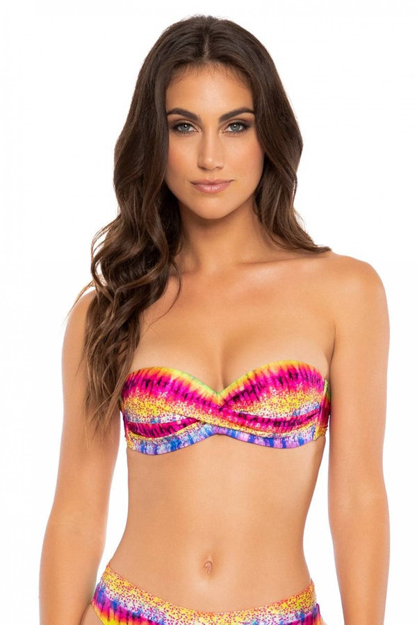 Luli Fama Afterglow Underwire Push Up Bandeau Top